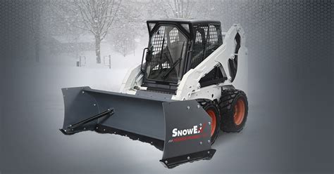 skid steer attach snow plow|snowex plows for skid steers.